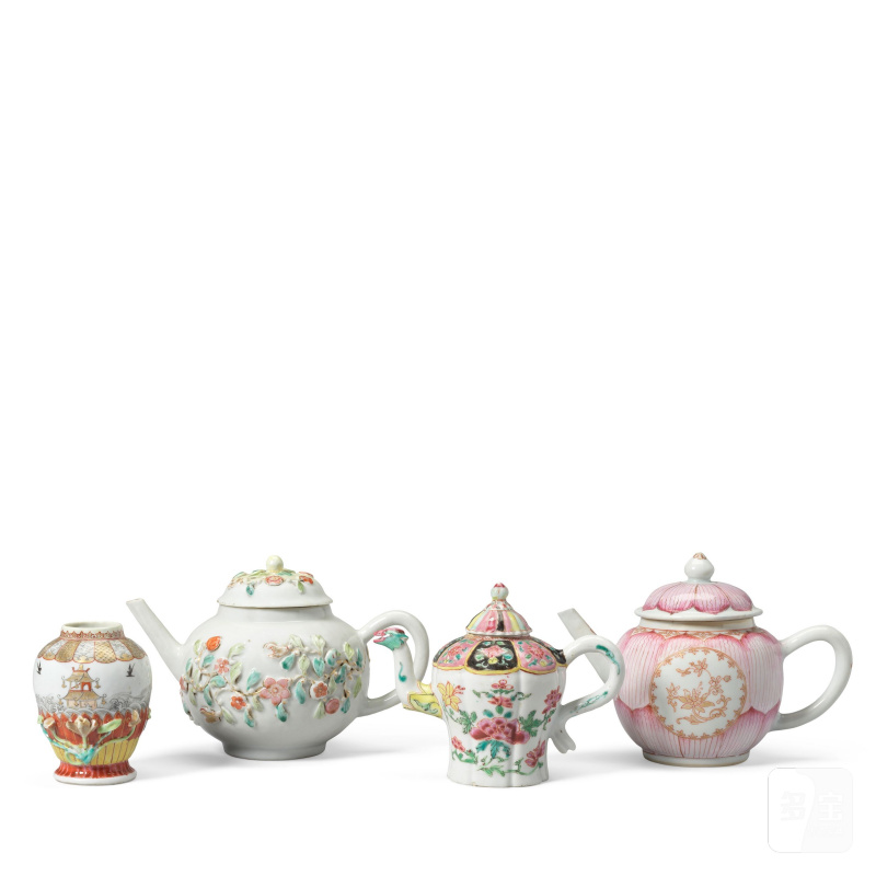 清雍正至乾隆 粉彩外銷茶具一組 | A GROUP OF FAMILLE ROSE EXPORT TEA WARES - 图6